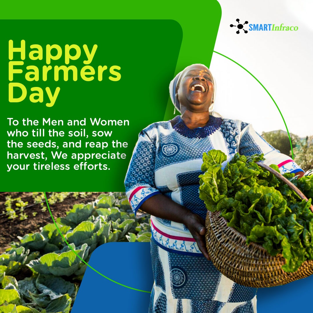 SmartInfracoGh's tweet photo. Happy Farmers' Day! π¬π
To all the men and women who till the soil, sow the seeds, and reap the harvest, we honour you.
#farmersday #sow #harvest #SmartInfraco #holiday https://t.co/zi1jMJHD3W