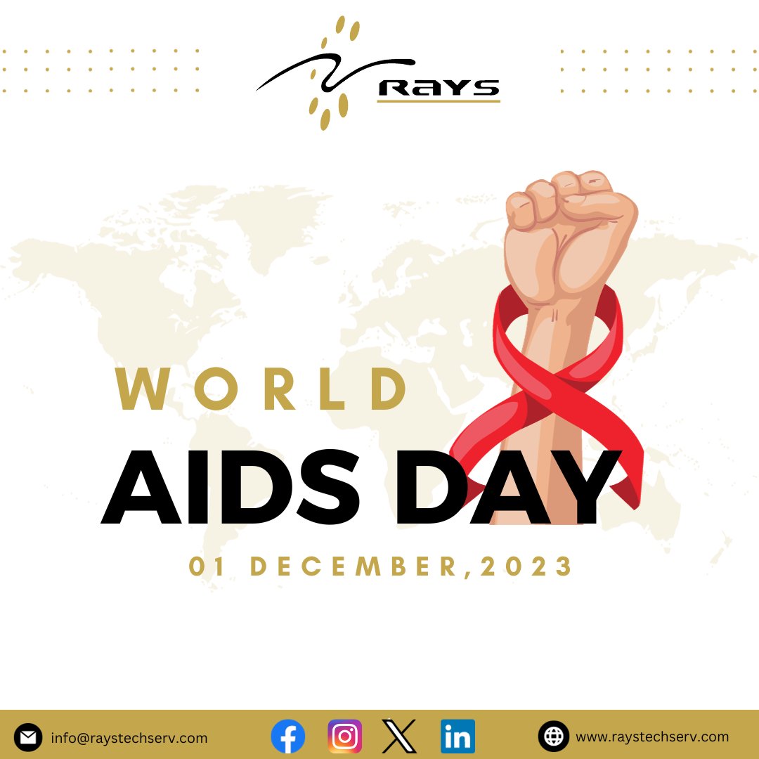 rays_techserv's tweet image. Empower, Educate, End HIV/AIDS: Uniting for a World Without Stigma on World AIDS Day.

#EndTheStigma #WorldAIDSDay #HopeInUnity #HIVAwareness #TogetherWeCan #HealthForAll #KnowYourStatus #SupportingSurvivors #raystechserv