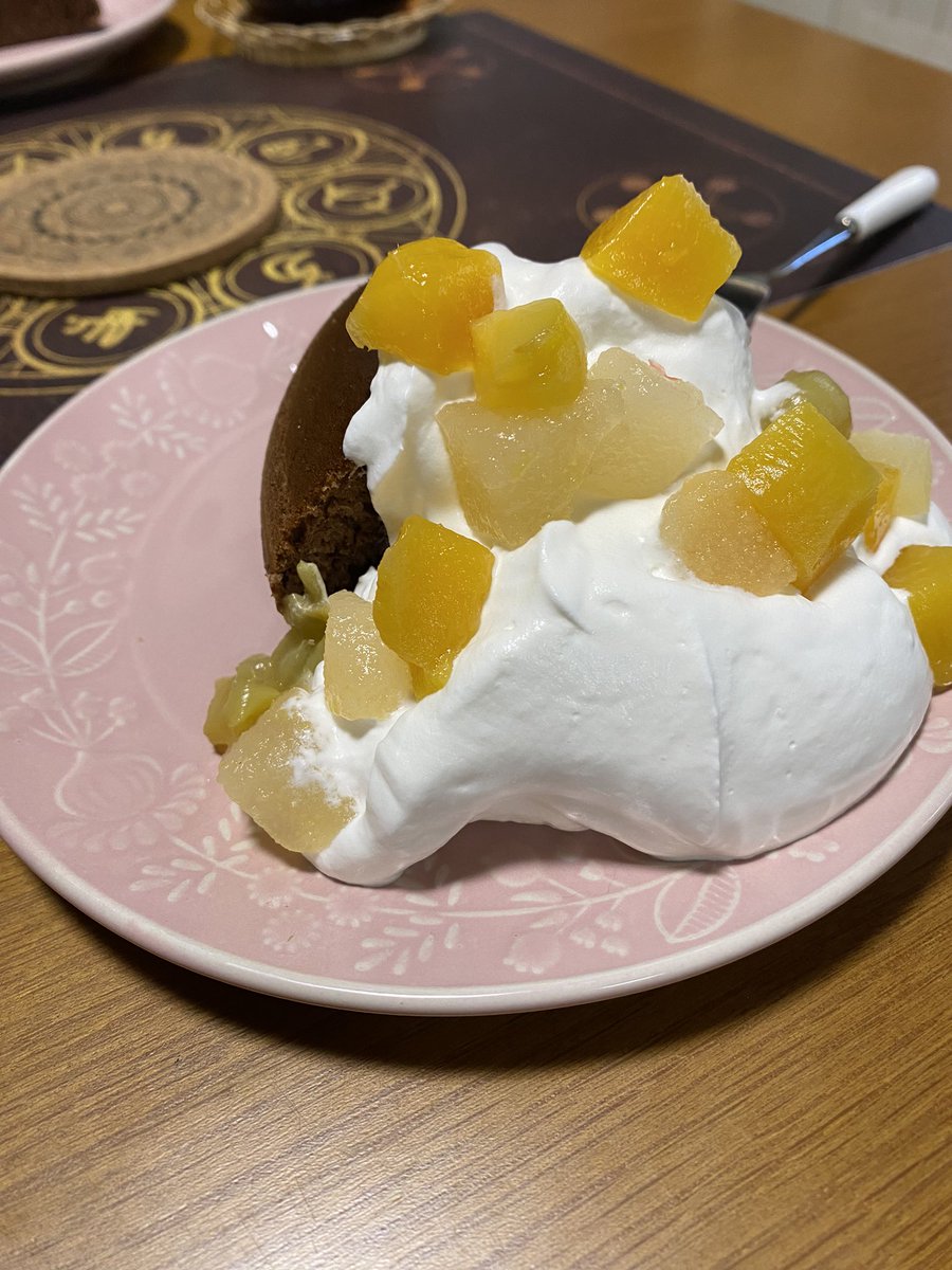 yagimessi's tweet photo. アヤさんがケーキ焼いてくれた😆 https://t.co/Yxd3yevJDl
