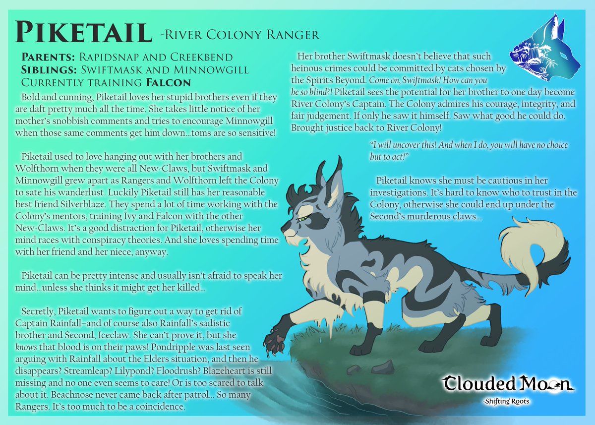 Learn all about Piketail! The clever River Colony Ranger!
Get early access to Character Moments like this over on Patreon: patreon.com/starcatstudio
