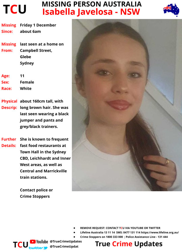 Missing Person Australia - Isabella Javelosa - #Glebe , Sydney CBD  #MISSING #MissingPerson