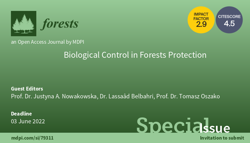 Forests_MDPI's tweet image. 💐Congratulations to Justyna A. Nowakowska, Lassaâd Belbahri and Tomasz Oszako. The Special Issue has published 11 articles. What a great success!

🌻Please join us and read excellent works. Read more at: mdpi.com/journal/forest…

🎉#BCA #foresttrees #pathogens #insects