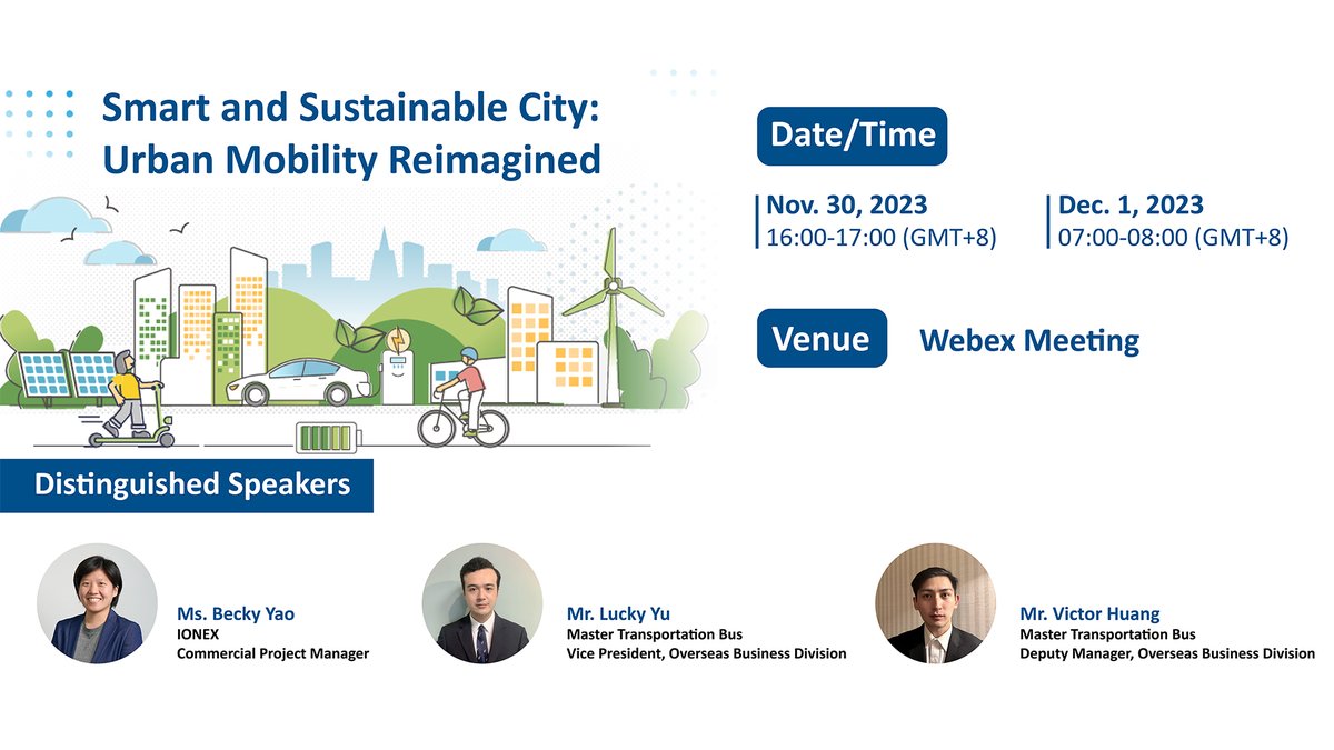 It was a great honor to have Ionex Energy and MASTER TRANSPORTATION BUS MANUFACTURING LTD. share their smart solutions in #transportation!

Let's take a look at the highlights of the #webinar: youtu.be/Ec4pD9EBYO8