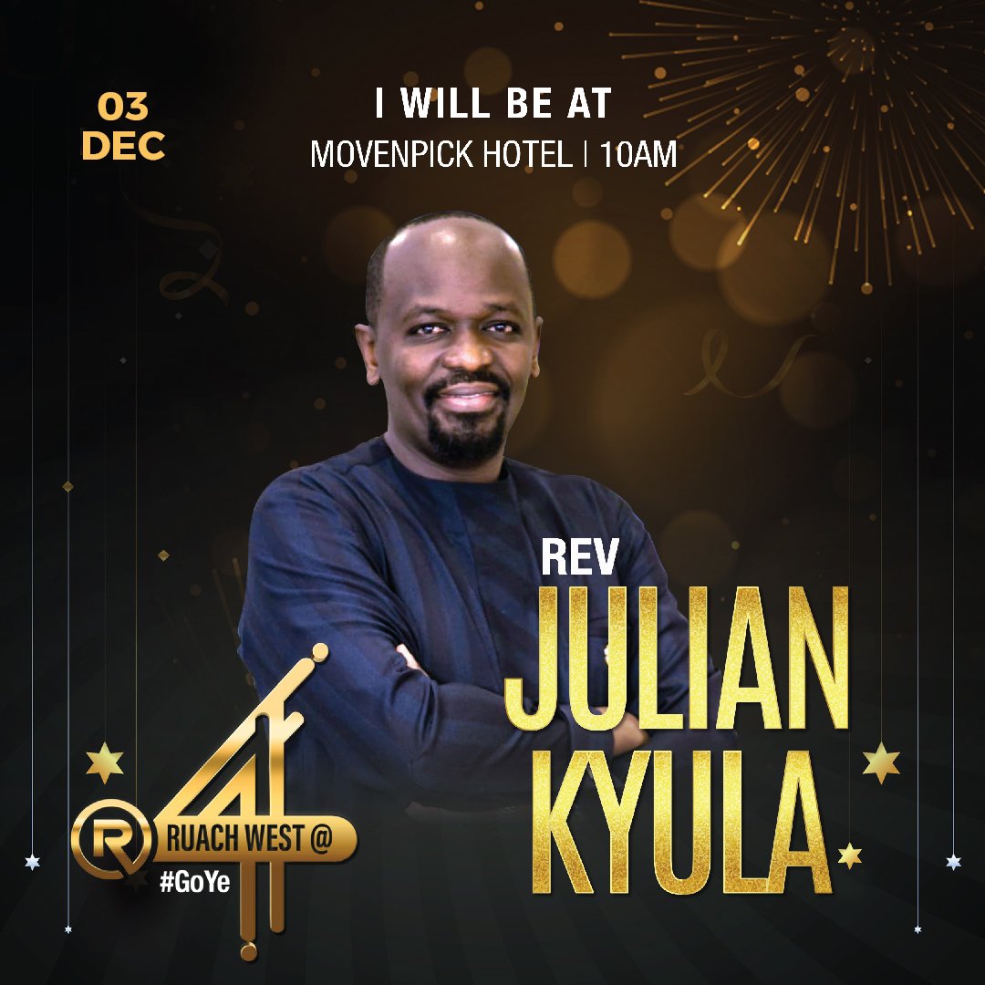 Rev <a href="/jkyula/">Julian Kyula</a> will be in the house!!!🤩🤩🤩
Fam, are you ready??

#GoYe 
#RWestAt4