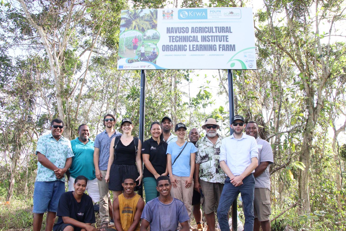 #PacificAgriculture | An exceptional day at the Navuso Agricultural Technical Institute today, hosting the
@InitiativeKiwa Secretariat & French Development Agency as they visited one of only two of Fiji's #Organic Learning Farm Centres with @PoetCom1