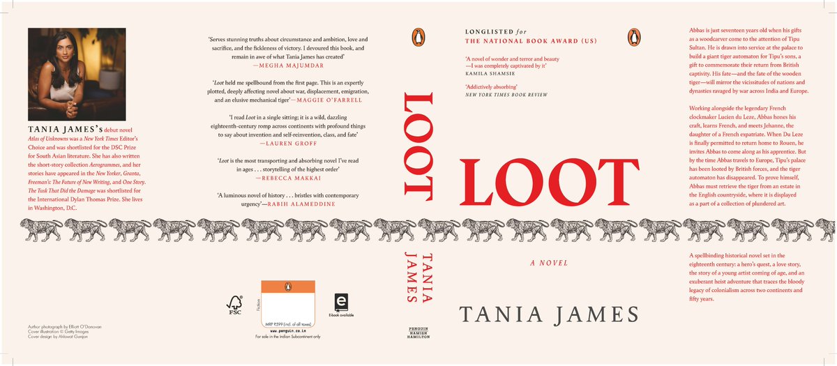 A spellbinding historical novel set in the 18th century: a hero’s quest, a love story, the story of a young artist coming of age, and an exuberant heist adventure that traces the bloody legacy of colonialism across two continents and fifty years. Out this month from @taniajam.