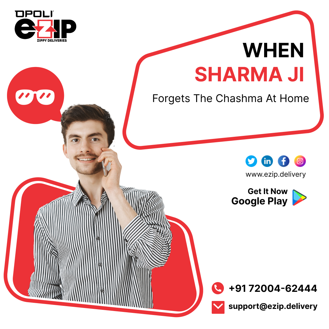 EzipOpoli's tweet photo. When Sharma Ji forgets the chashma at home, we step in to save the day! Our pickup and delivery service ensures you never miss a moment of clarity. Stay sharp, stay stylish!
.
.
.
#FastDelivery #OneDayDelivery #NoMoreDelays #RapidDelivery #ExpressShipping #EfficientService https://t.co/pMlo3fs6cD