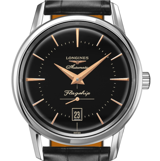 SwissWatch_JP's tweet photo. ロンジン フラッグシップヘリテージ
1950年代のデザインを完全再現した一本。直径38.5mmのケースサイズからラグ形状、スモールセコンドやゴールドメッキのドルフィンハンドがレトロな味わいとなっています。パワーリザーブ42時間のCal.L615を搭載しています。
https://t.co/iU1zXKAf0I https://t.co/EyeKYShjyj