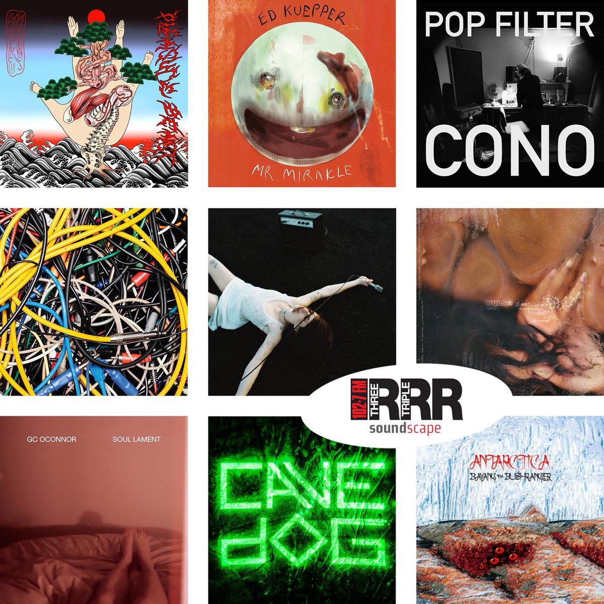 3rrrfm (@3rrrfm) on Twitter photo Triple R's Soundscape features our favourite releases of the week. This week: Pop Filter, <a href="/gcoconnor/">GC OConnor</a>, <a href="/haiku_hands/">Haiku Hands</a>, BAYANG (tha Bushranger), Clara!, <a href="/IANSWEEEEET/">IAN SWEET</a>, <a href="/BlockheadNYC/">Blockhead</a>, <a href="/EdKuepper/">Ed Kuepper</a> and Clark (<a href="/throttlerecs/">Throttle Records</a>).
Listen to our Soundscape: open.spotify.com/playlist/2FMLa… Triple R's Soundscape features our favourite releases of the week. This week: Pop Filter, <a href="/gcoconnor/">GC OConnor</a>, <a href="/haiku_hands/">Haiku Hands</a>, BAYANG (tha Bushranger), Clara!, <a href="/IANSWEEEEET/">IAN SWEET</a>, <a href="/BlockheadNYC/">Blockhead</a>, <a href="/EdKuepper/">Ed Kuepper</a> and Clark (<a href="/throttlerecs/">Throttle Records</a>).
Listen to our Soundscape: open.spotify.com/playlist/2FMLa…
