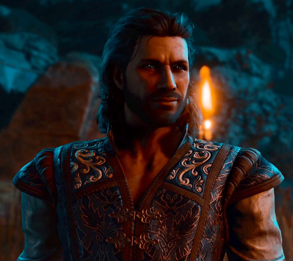 AoifeDekarios's tweet photo. When you arrive to a reunion party and share that special look with your spouse before you go in. ❤️ 

#BG3 #patch5 #GaleDekarios #AoifeDekarios https://t.co/YNWqO1hmxB