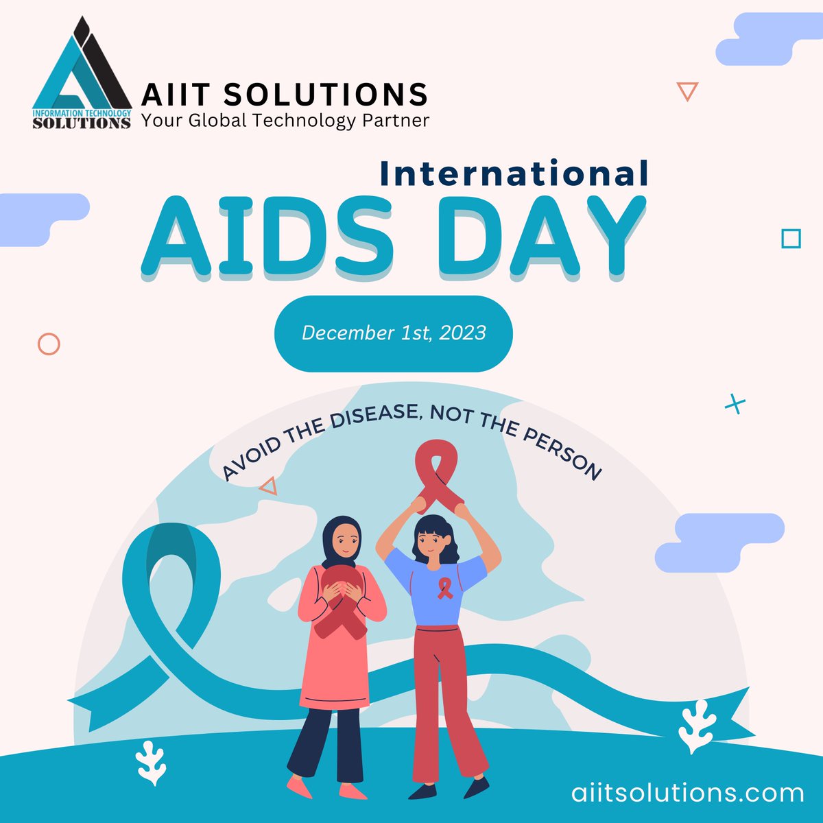 AIIT_Solutions's tweet photo. Reflecting on the progress made, let's not forget those who lost their lives to HIV/AIDS. Join us in raising awareness and ending the stigma on this International AIDS Day. #WorldAIDSDay #EndStigma #RaiseAwareness #CorporateResponsibility. https://t.co/d9fK836Tt8