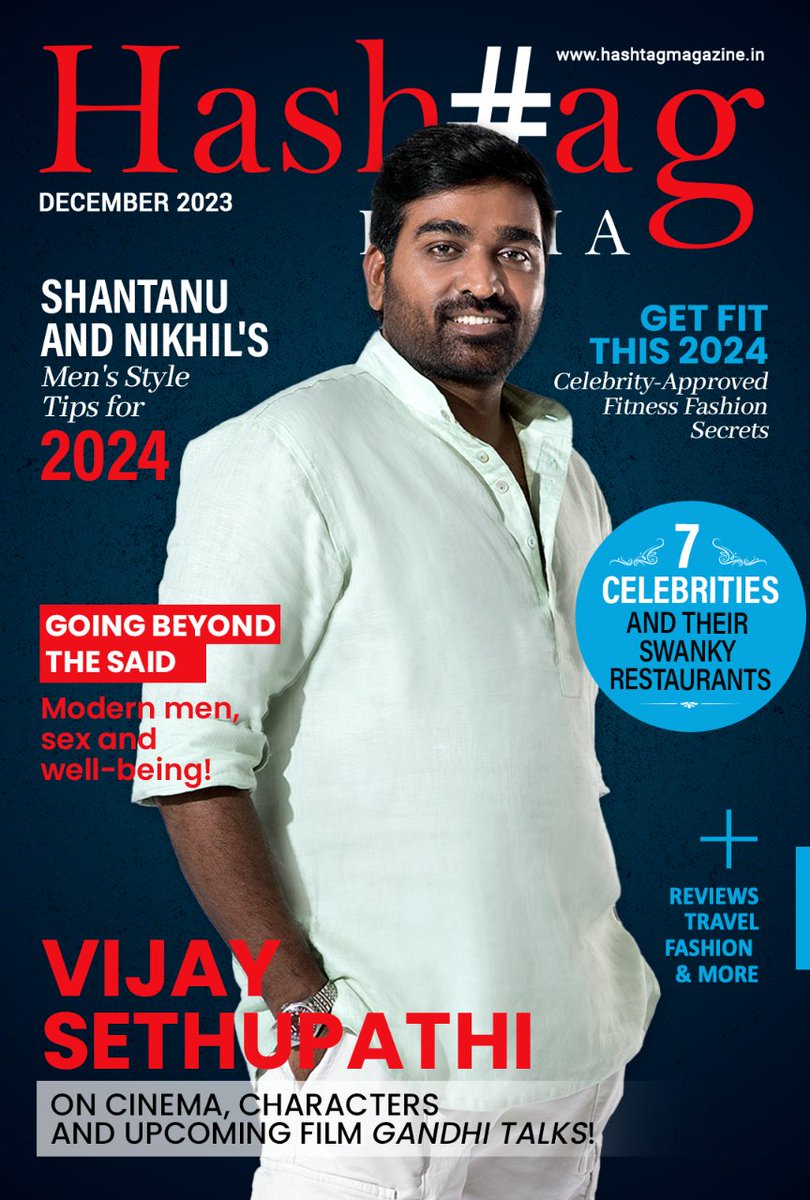 Our December issue features the captivating Vijay Sethupathi on our cover. Explore the realm of style with exclusive tips from designers Shantanu and Nikhil. Step into the new year with celebrity fitness and more.
Grab your copy now!
hashtagmagazine.in/hashtag-magazi…

#vijaysethupathi