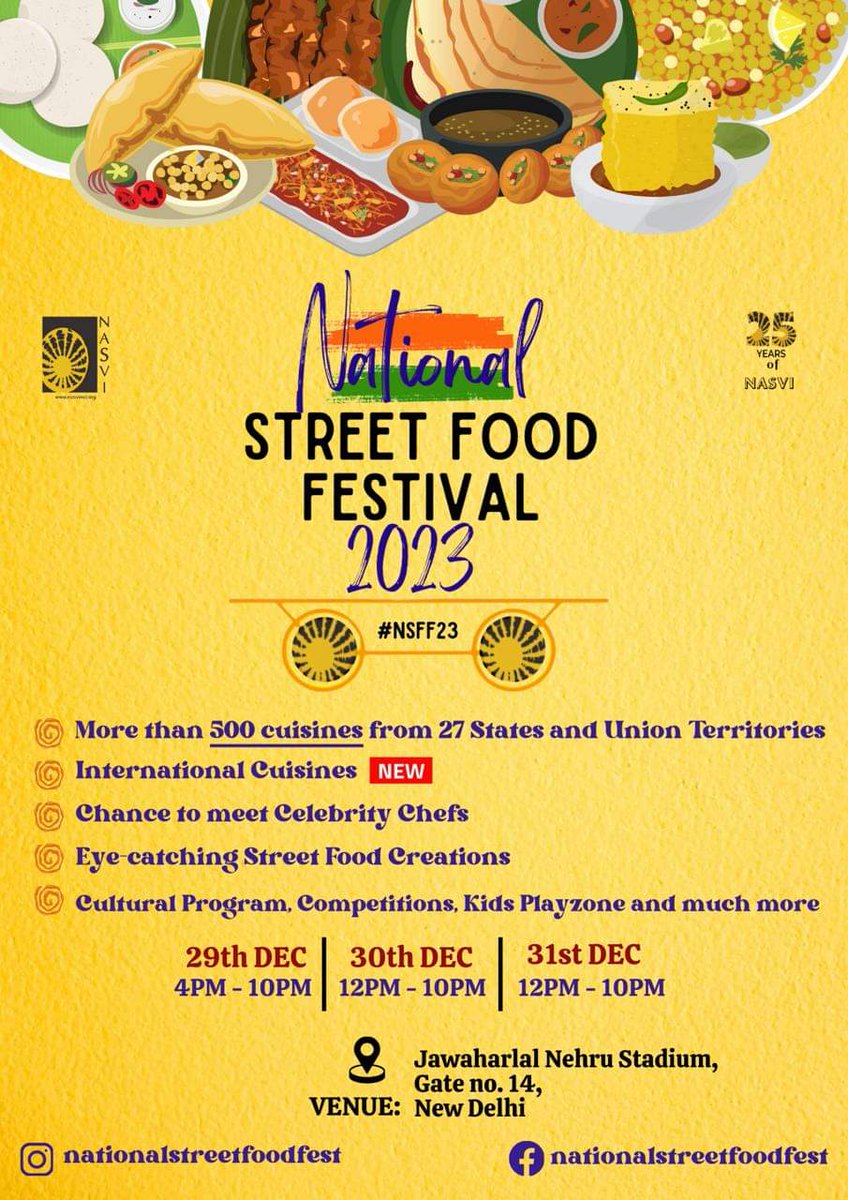 Sangeeta Singh (@sangeetaleo2) on Twitter photo Let's celebrate the year end with the best street food and warmest smiles of Street food vendors at National street food festival,JLN stadium.
#streetfood#nsff2023
<a href="/NasviIndia/">NasviIndia</a> <a href="/MoHUA_India/">Ministry of Housing and Urban Affairs</a> <a href="/pmsvanidhi/">PM SVANidhi</a> <a href="/HardeepSPuri/">Hardeep Singh Puri</a> Let's celebrate the year end with the best street food and warmest smiles of Street food vendors at National street food festival,JLN stadium.
#streetfood#nsff2023
<a href="/NasviIndia/">NasviIndia</a> <a href="/MoHUA_India/">Ministry of Housing and Urban Affairs</a> <a href="/pmsvanidhi/">PM SVANidhi</a> <a href="/HardeepSPuri/">Hardeep Singh Puri</a>