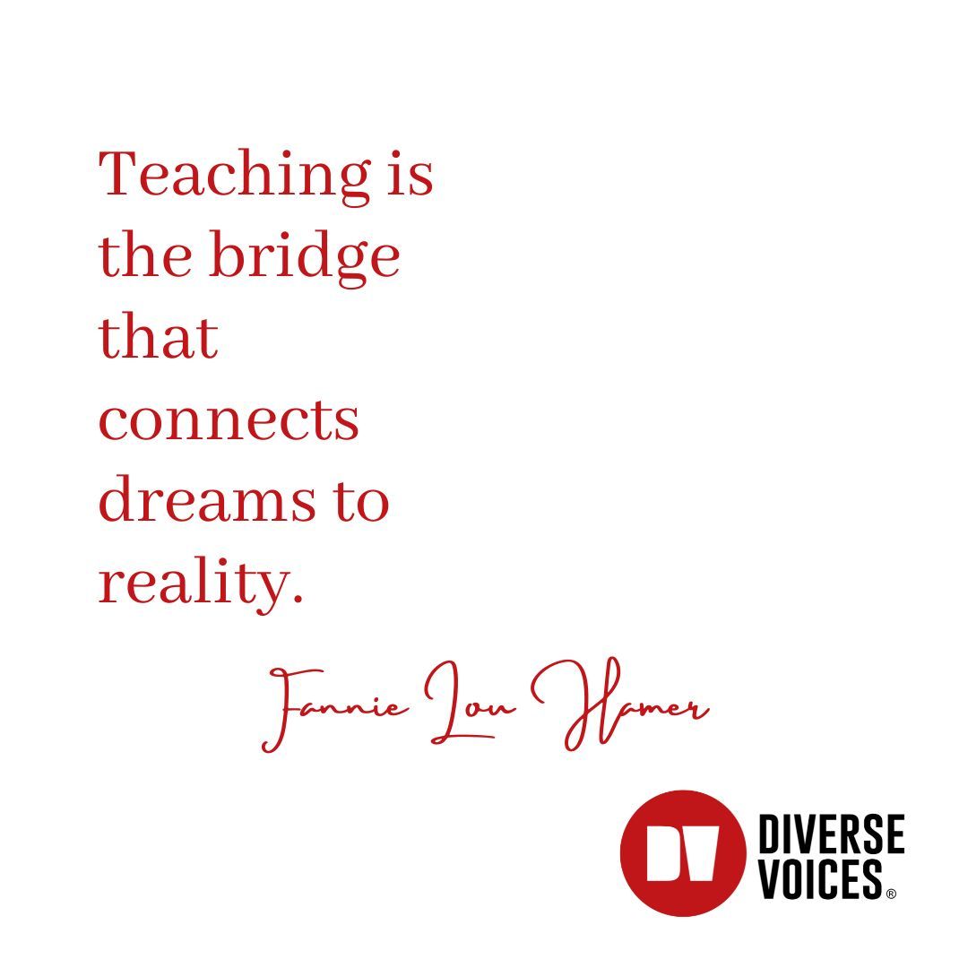 Teaching is the bridge that connects dreams to reality, Fannie Lou Hamer via @diversevoices ✨ #inspiration #teachers #motivation #schoolleaders #edutwitter #teacherlife #ukteachers #teacher5oclockclub #ukschools