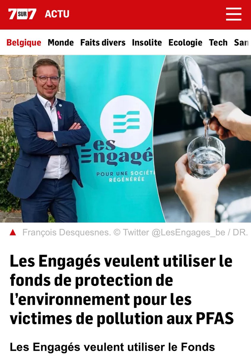 Pollution #PFAS : « La Wallonie doit permettre aux particuliers d’être indemnisés de leurs démarches en matière de #santé comme une prise de sang ou un test. » explique <a href="/DESQUESNESF/">DESQUESNES François</a>. « C’est possible dès ce 1er janvier si on utilise le Fonds pour la Protection de l'Environnement