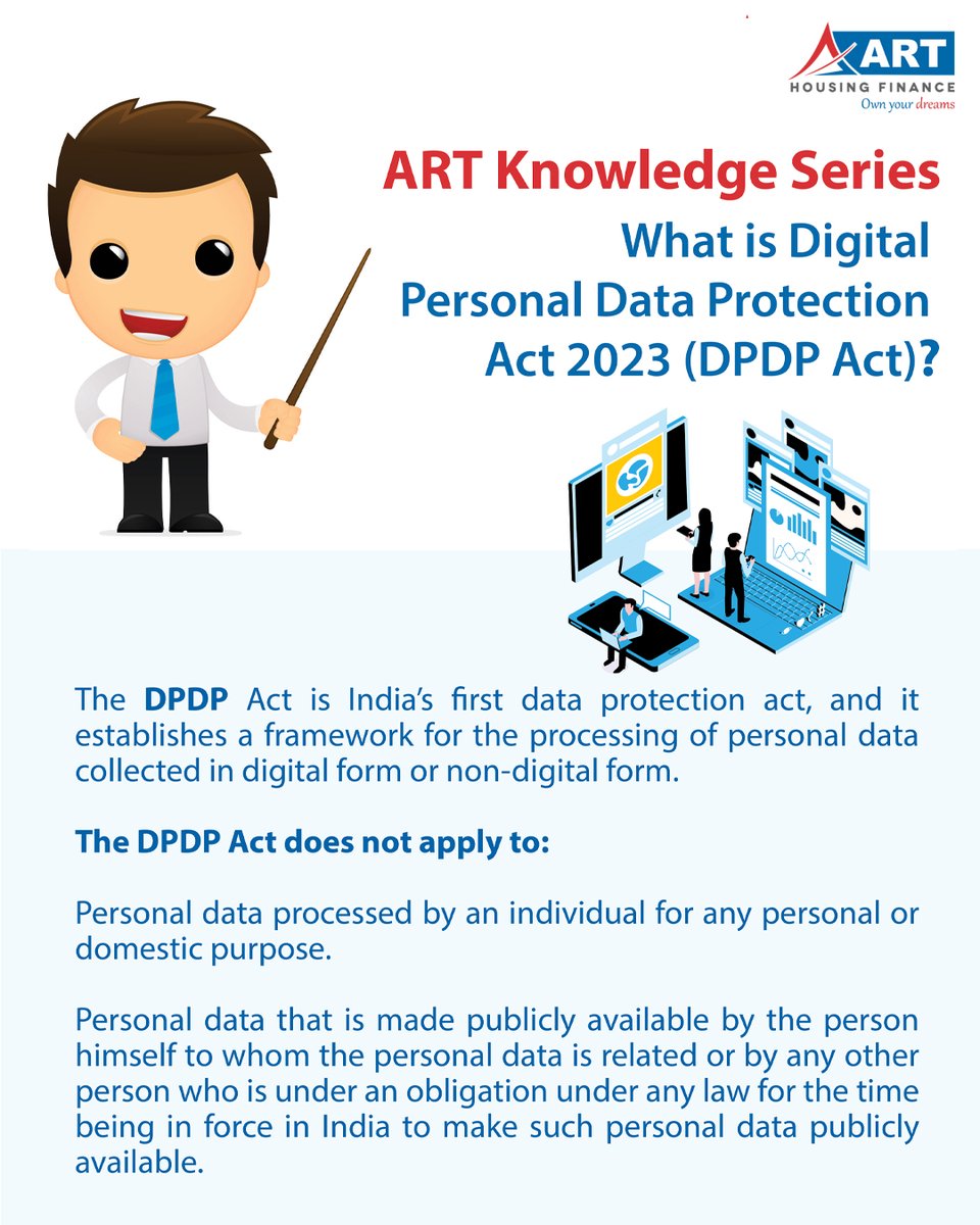 ART Knowledge Series!!🧠
What is DPDP Act 2023?🤔

Get yourself aware about the India's first data protection act and read more about the DPDP Act 2023. #StayInformed ✅
-

#DPDP #dpdpact2023 #digitalpersonaldataprotectionact2023 #AHF #ARTKnowledgeSeries