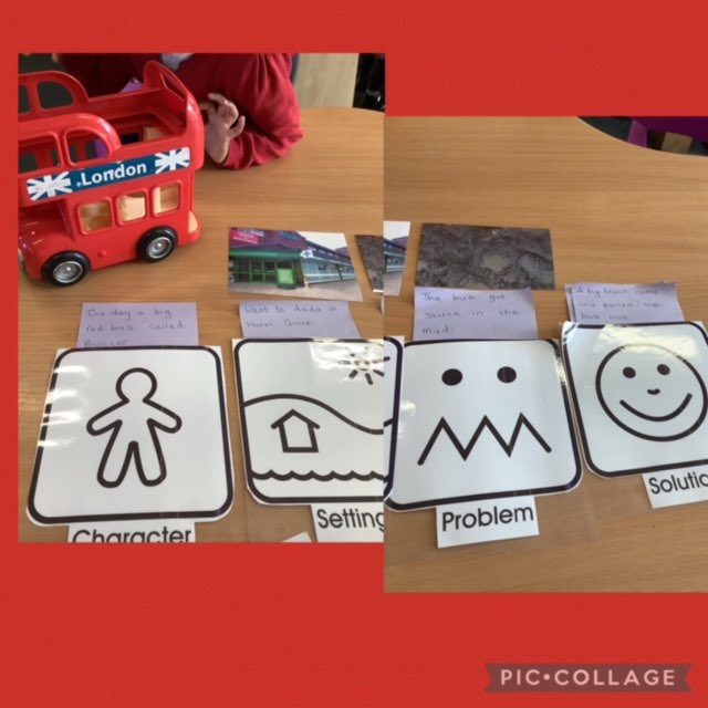 Nursery made up stories about the bus, we used @TalesToolkit to help us.
#storytelling #localarea