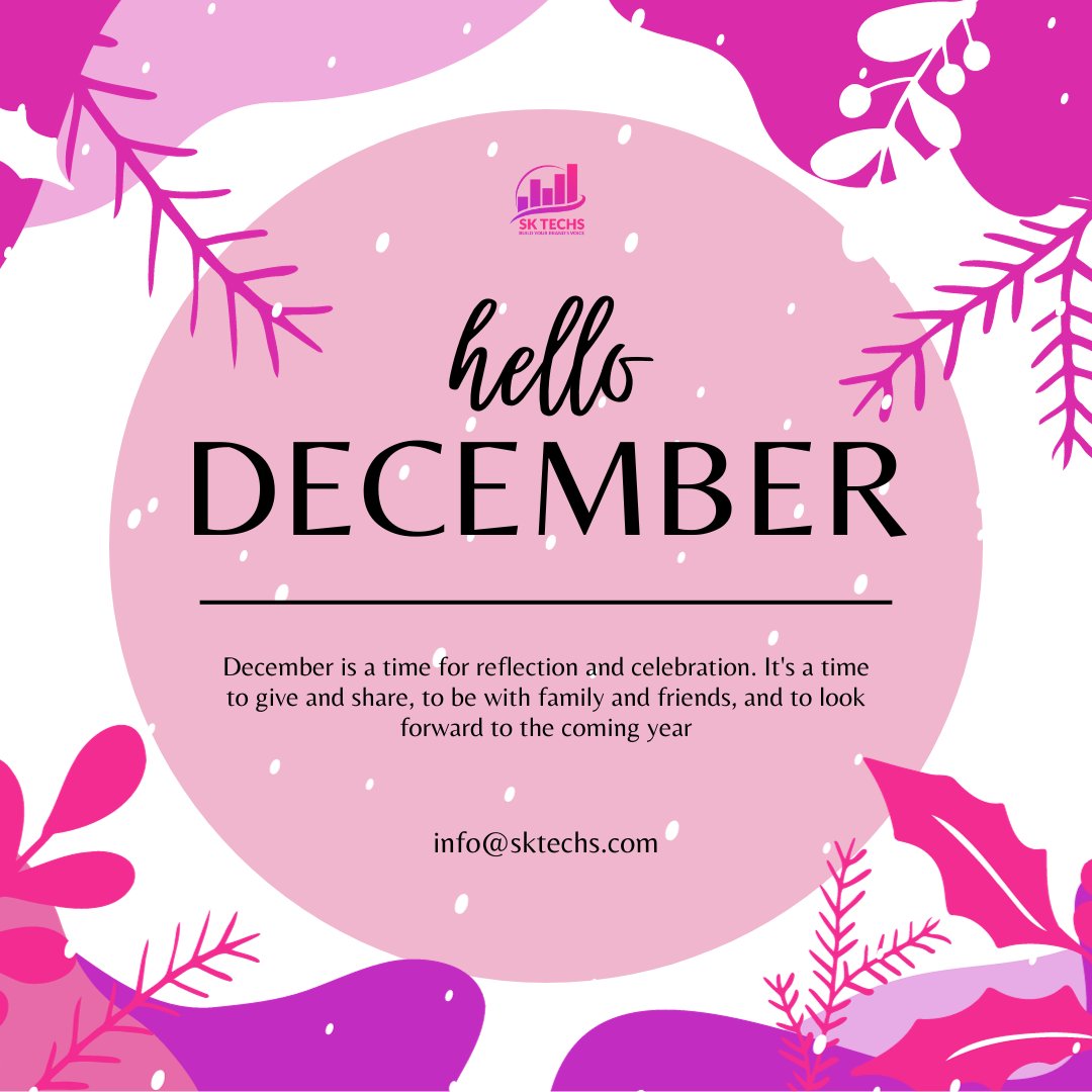SKTechss's tweet photo. As December unfolds, it beckons us to reflect and celebrate— a season of giving, sharing, and cherished moments with family and friends.
.
.
.
#sktechs #onlinemarketing #marketingstrategy #digitalmarketingagency #webdesign #seo #adsmanagement #hellodecember #december2023 https://t.co/TqLw00Lpgz