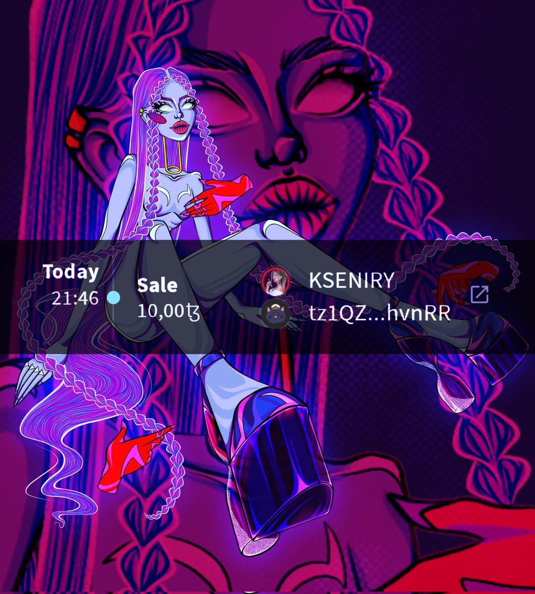 🥳🥳Gm and SOLD🥳🥳

Thank you so much <a href="/yianak1s/">Yang0s</a> 😍 
It's my pleasure 🥹
I'm glad you now have a piece of my soul and art in your collection 🫂💜

"Perfect timing?"
⚡5/10
⚡10XTZ
objkt.com/asset/KT1GN3CV…