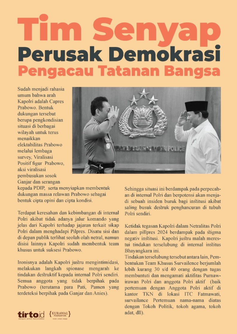 Partai_Biru's tweet photo. |Kawal Fakta| Pemilu 2024

Tim Senyap Perusak Demokrasi Pengacau Tatanan Bangsa

Media
https://t.co/l0bq4L2L4H 

#40PersenCashbackShopeeVideo
Polri TidakNetral
Netralitas Hanya Slogan https://t.co/mEJBmdpua7
