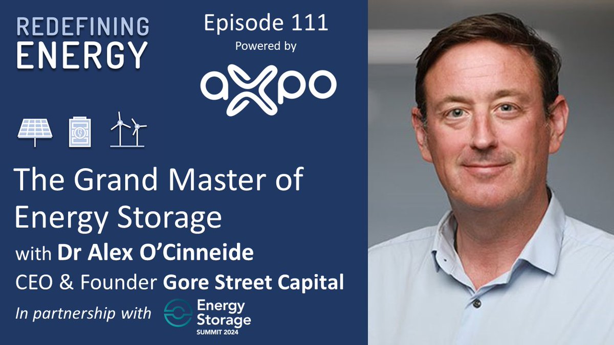 Redef_Energy's tweet photo. 🎙️Ep111:  The Grand Master of Energy Storage

#applepodcast https://t.co/d28wFPPtZY
#spotify https://t.co/LswQeD8qcp

@MegaWattXinfo and @gerardreid14
bring in @alexocinn @Gore_Street to discuss #batteries and #EnergyStorage 

An episode powered by @axpo https://t.co/3aHETrt620