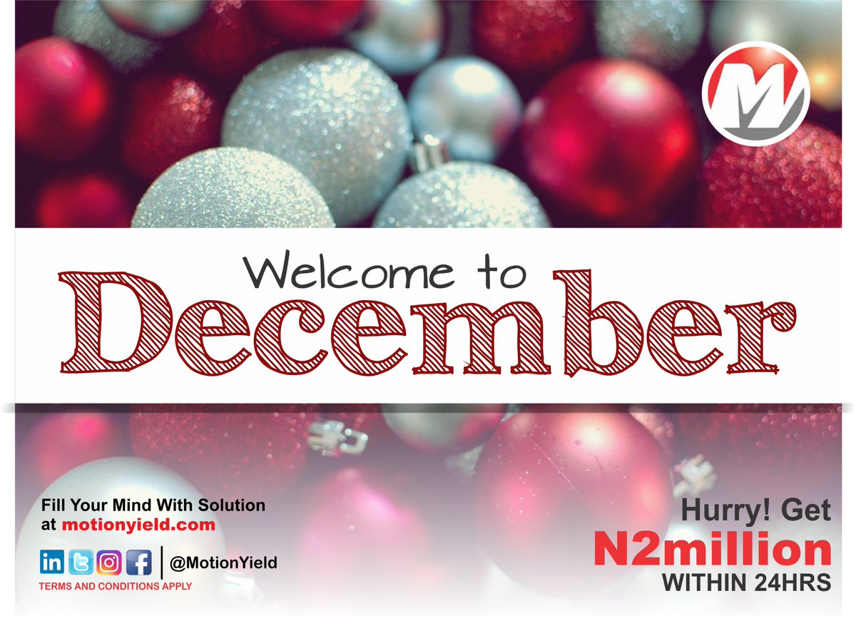 motionyield's tweet photo. Happy New Month !!

Money is all we give! Better solutions for your financial needs …We’ve got you covered

Contact: Enquiries@motionyield.com or Call: 012918820.
Teams &amp; conditions apply.
#december #newmonth 
#motionyieldloans #motioncares #motionyeild https://t.co/j2TNVXwtXz