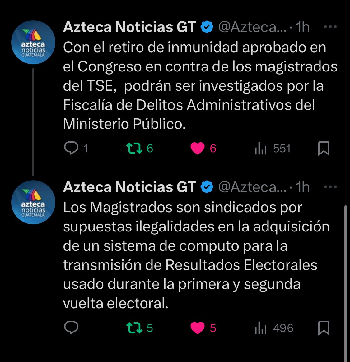 BENDITO SEA Dios Nuestro Señor Jesucristo Bendito y Maria Santisima por salvar a la patria de la CORRUPCION OPROBIOSA EN EL TSE; raiz de todas las desgracias del proceso electoral 2023 !!! mis respetos a <a href="/MPguatemala/">MP de Guatemala</a> <a href="/Guate_Inmortal_/">Guatemala Inmortal</a> <a href="/LigaProPatria/">Liga ProPatria</a> y todas las damas y caballeros