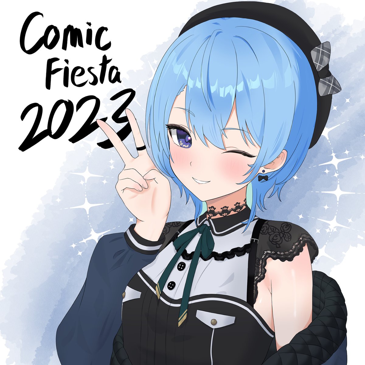 星街すいせい ,星街すいせい(ライブ) 「A month preparing for Comic Fiesta!  #今月」|Nisemoriのイラスト