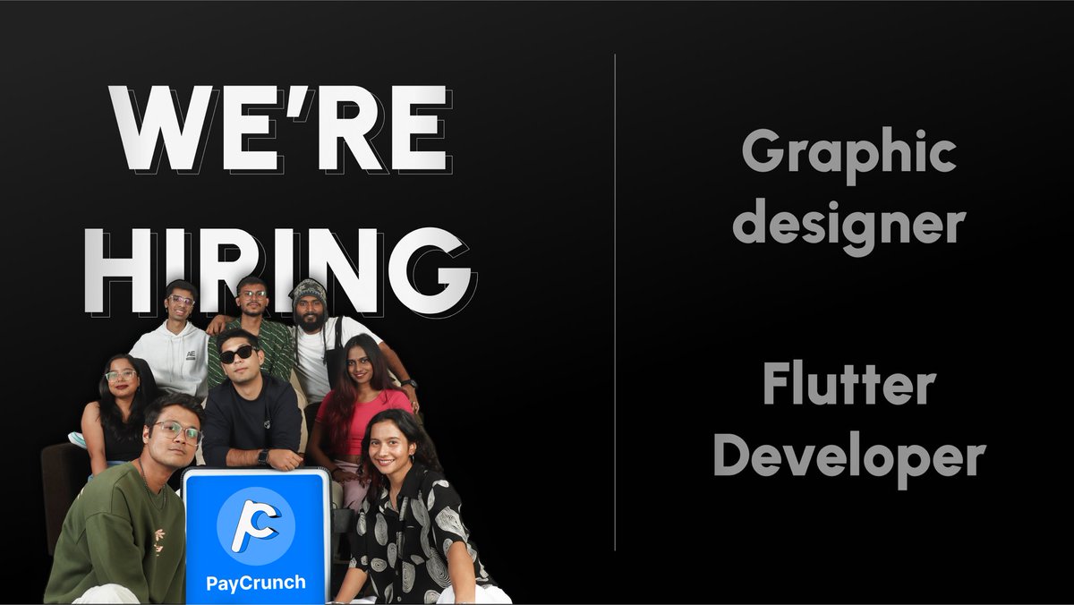 MarkMaurice93's tweet photo. 🚨 #Hiring  
Hey peeps, @paycrunch is hiring for roles. 

If you’d like to be a part of a YC company with a design first approach reach out to me.. we can take this further. 

Do share it with friends who might be interested !!
#graphic #designer #flutter #developer  #bengaluru https://t.co/E3SFgHiNJz