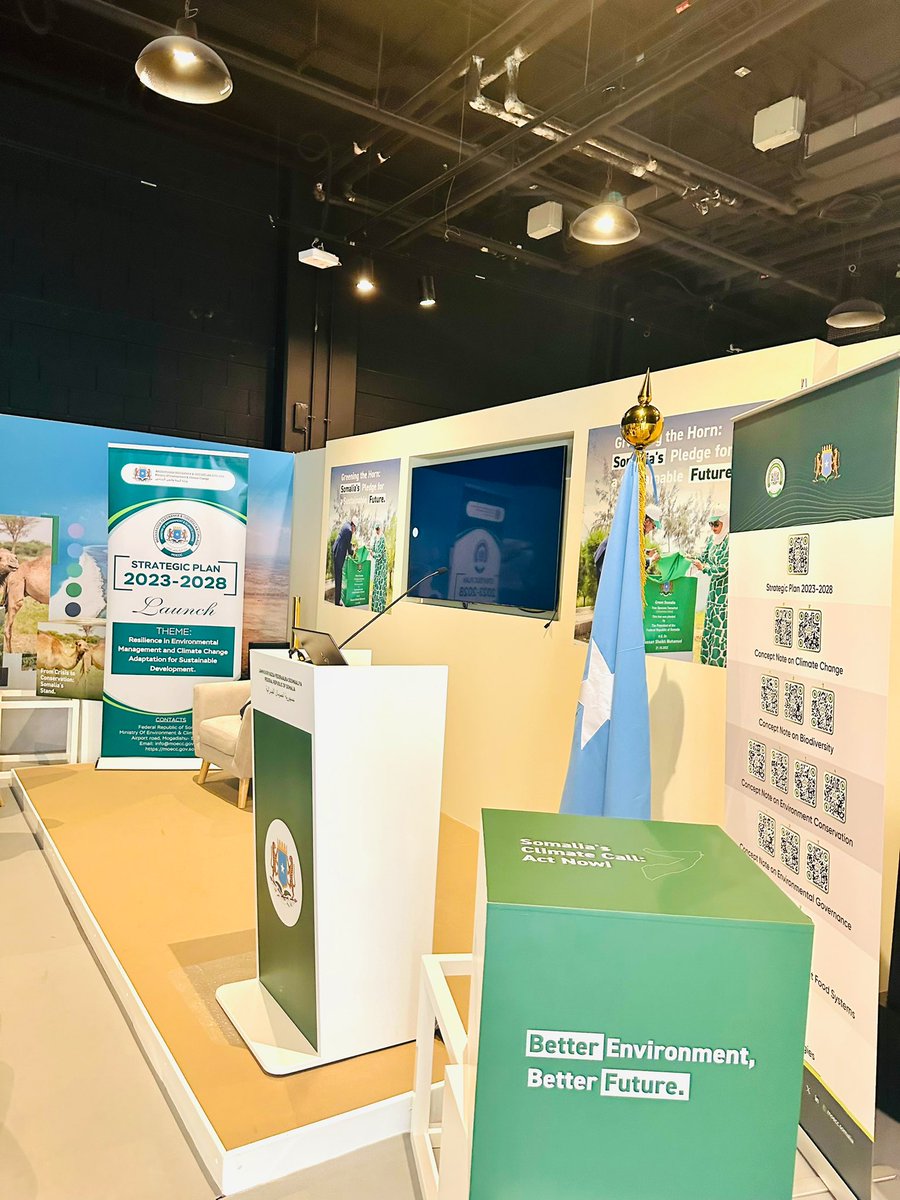 abdiweli_omar's tweet image. Good Friday- visited the Somali pavilion at the #COP28 Blue Zone at B2, building14. It is the first time that #Somalia were allocated it’s own venue with Somali flag on it. #Cop28Dubai