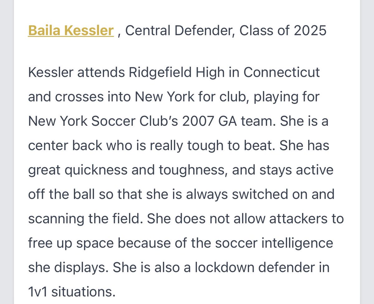 baila_kessler's tweet photo. Thanks so much for including me @PrepSoccer and @mattsmithsoccer https://t.co/JMzZ5z3SXW