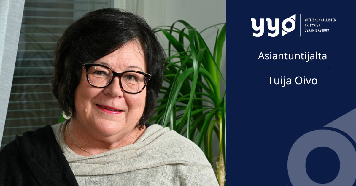 Yhteiskunnallisella yritystoiminnalla on kaikki mahdollisuudet menestyä, kun sosiaalisesti ja ekologisesti kestävät ratkaisut nousevat yhä tärkeämmiksi kilpailukykytekijöiksi, kirjoittaa <a href="/TuijaOivo/">Tuija  Oivo</a>. ✍️ 

yyo.fi/asiantuntijalt…

#yhteiskunnallinenyritys #yhteisötalous