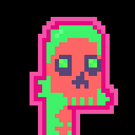 NadiaSatschko's tweet image. There are 36 Neon Skull left, there are only 50 in the entire collection! Being one of the first has its advantages. #NeonPunks #Skull #Ordinals #BTC @ordzaar