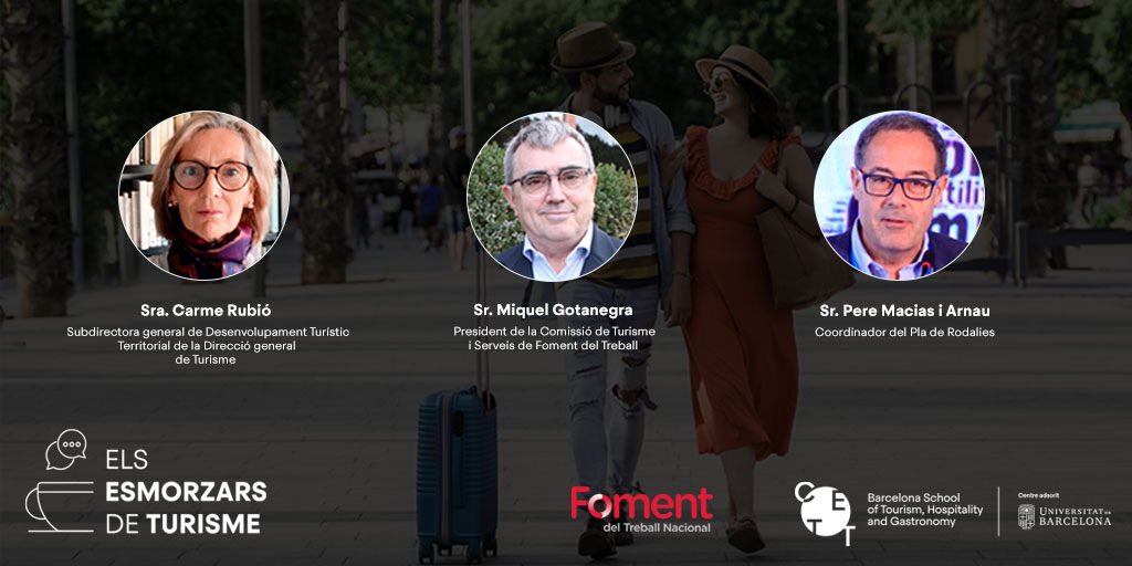 Ens hi acompanyaran Carme Rubió, gerent del desenvolupament turístic territorial <a href="/turismecat/">Turisme</a>, <a href="/MGotanegra/">Miquel Gotanegra</a> president de la comissió de turisme <a href="/FomentTreball/">Foment del Treball Nacional</a> i Pere Arnau, coordinador del Pla de <a href="/rodalies/">Rodalies Catalunya</a> 

👇