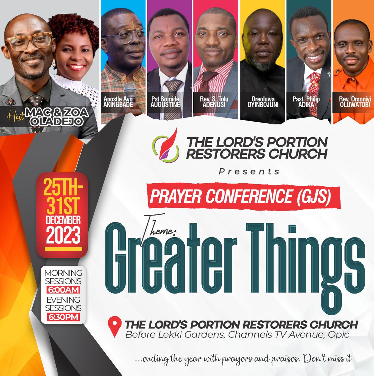TLPRM's tweet image. You have not seen anything yet, GREATER THINGS are about to happen. Plan to join this Prayer Conference that Prepares you for 2024 Greater levels. See you at GJS 0.12
#GJS #GenerationOfJacobSummit #conference #Conference2023 #december2023