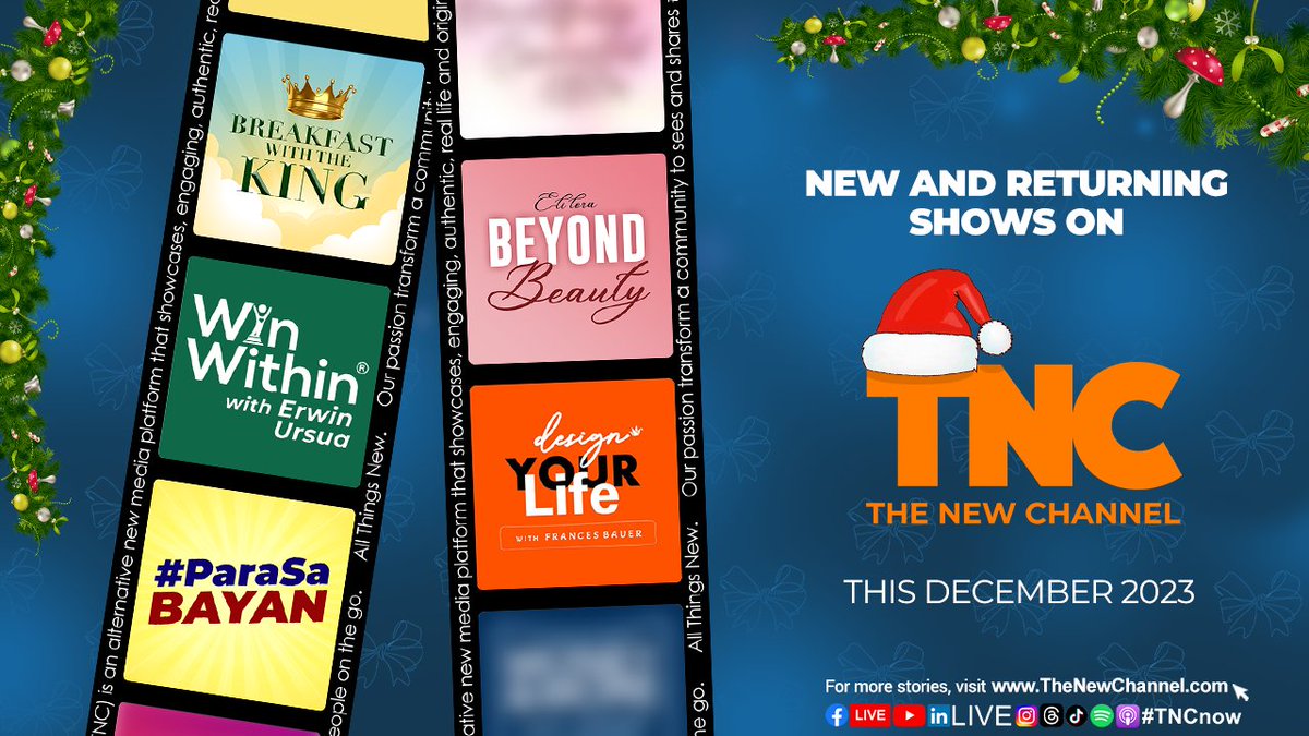 #DesignYourLife - New Show
#WinWithin Season 4
#BreakfastWithTheKing Season 4
#ParaSaBayan Season 5

More stories via 📷 thenewchannel.com/highlights/

For more information, visit 📷 TheNewChannel.com.
*2