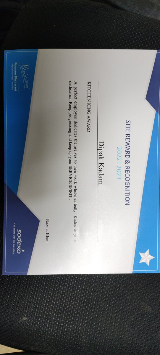 medipakkadam's tweet photo. Got awards as " KITCHEN KING" from work today  Deserve to be proud of my achievement 😉
THANKS KITCHEN team n chef☺☺☺
@SodexoGroup
@SodexoIndia
#awards #cheflyf
#sodexo #chefwork
#sodexoproud #awards2023 https://t.co/4bJD5iV5Km
