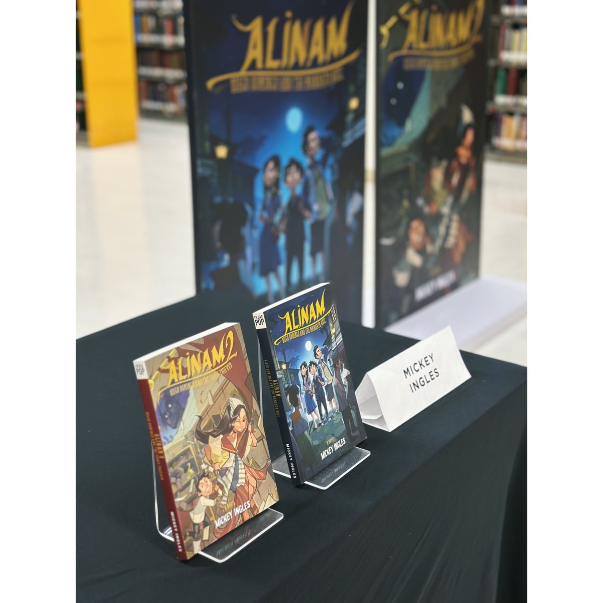 MickeyInglesLaw's tweet image. Second book launch in two days! This time for my novels ALINAM 1 and 2 at the Rizal Library in Ateneo… or Lazir Yrarbil (yes they really did that!).

Get your copies of Alinam 1 and 2 on Shopee, Lazada, or your favorite bookstores now!