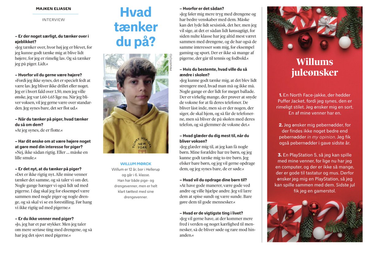 I ugens børneinterview har <a href="/weekendavisen/">Weekendavisen</a> talt med Willum på 12 år og <1.50 meter. Han er min nye livsguru.