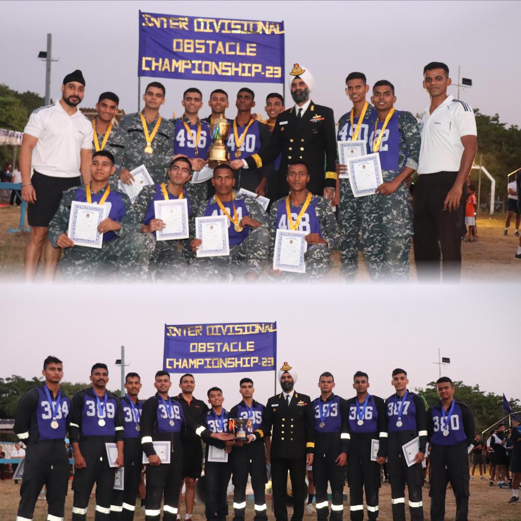 IN_Valsura's tweet photo. A test of team work, perseverance, & endurance!
Teams comprising instructors, staff & trainees competed in Inter-Divisional Obstacle Course Championship @IN_Valsura
In a closely fought battle of perseverance, Teg Division emerged as winner
#HarKaamDeshKeNaam
#EspiritDeCorps
1/2 https://t.co/c6H6VoTsLv