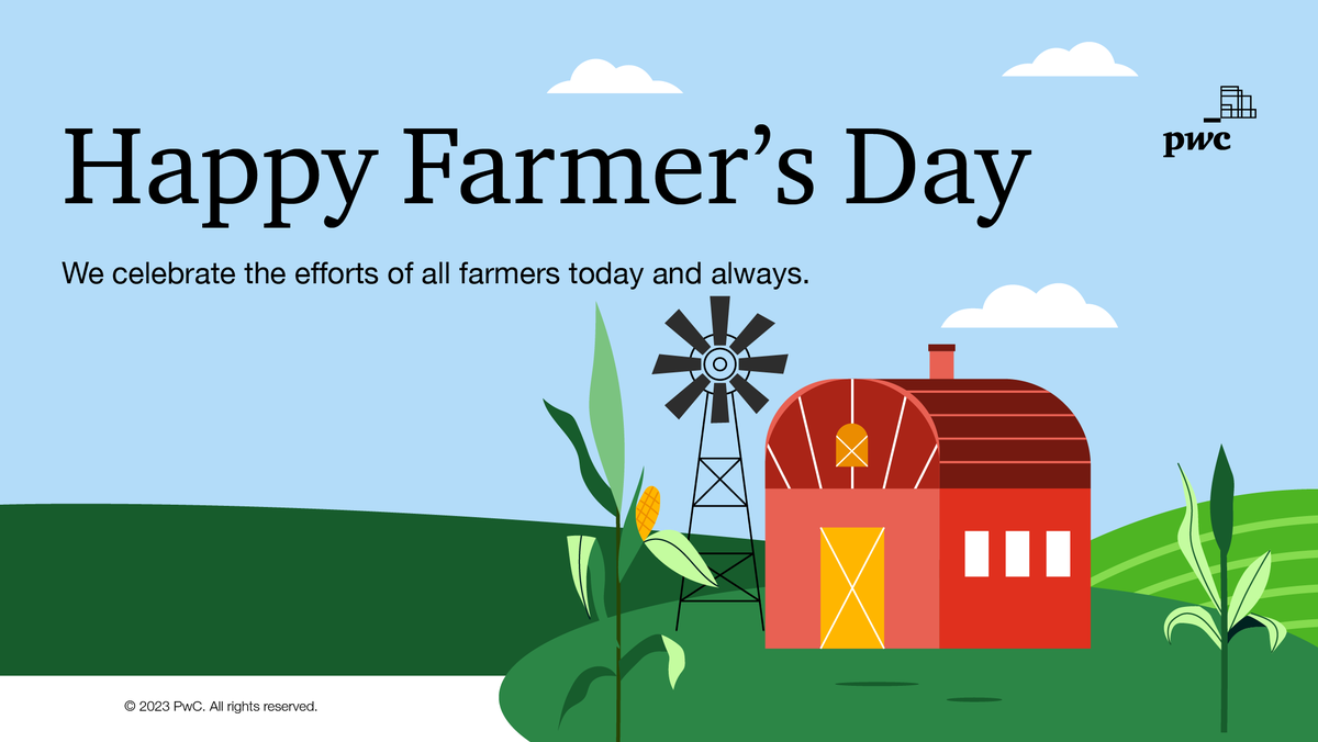 PwCGhana's tweet photo. It's Farmer's Day and we honor all the hardworking farmers out there for their immense contribution to the nation's development.

#HappyFarmers'Day! #PwC https://t.co/uAP9el844A