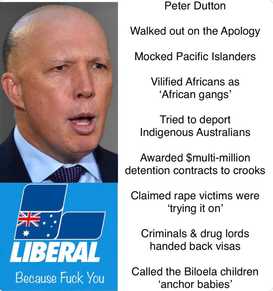 @Lyshrose @strangerous10 Oh yeah Mr Dutton,
 'It's one of my life's passions to make sure women and kids are safe.' 
🤪
We know about the Pinkenba incident! 🤮