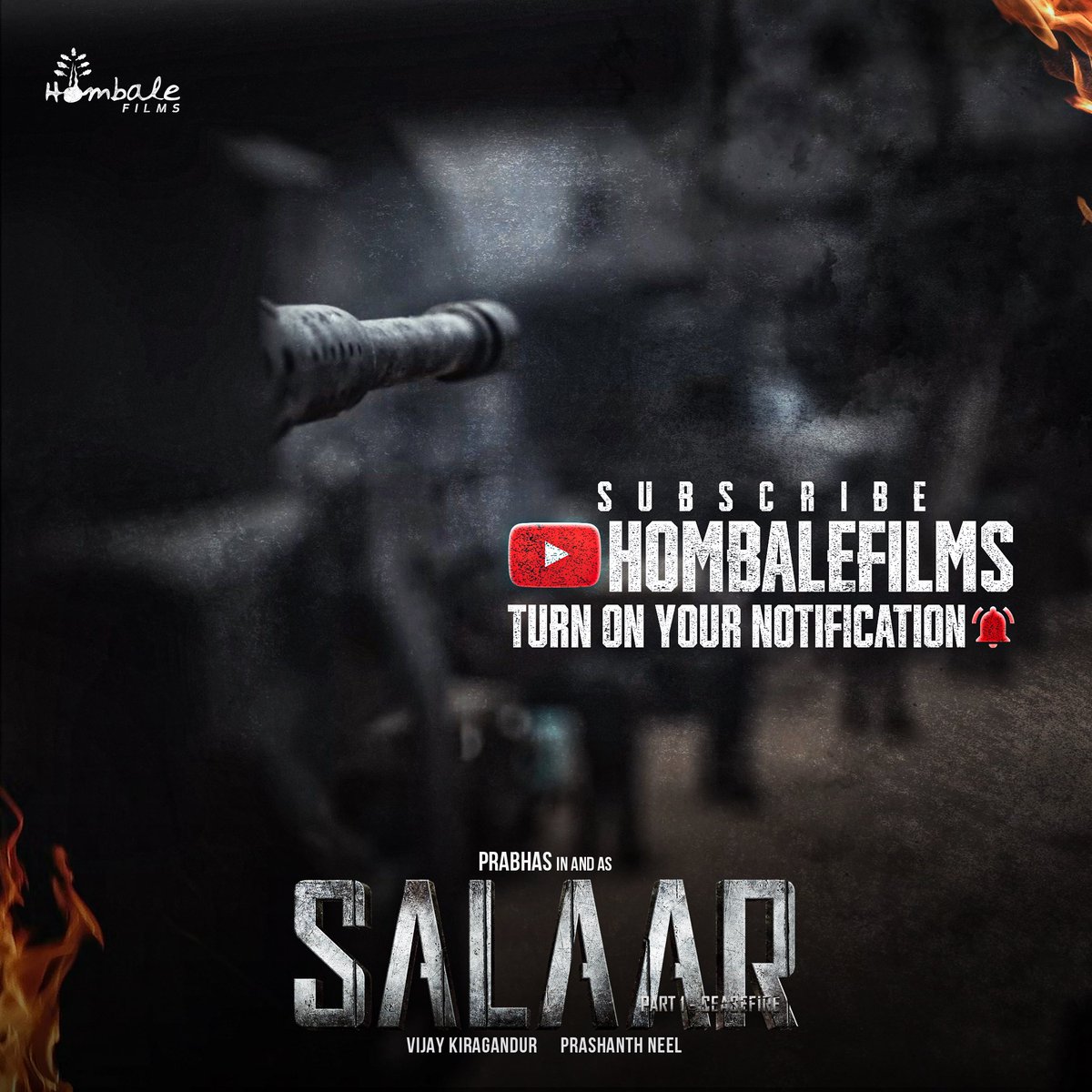6 hours to go for #SalaarTrailer 💥💥

Subscribe to <a href="/hombalefilms/">Hombale Films</a> YouTube Channel now to be among the first to experience the thrill: bit.ly/HombaleFilms

#Salaar #SalaarCeaseFire #SalaarTrailerDay

#Prabhas #PrashanthNeel <a href="/PrithviOfficial/">Prithviraj Sukumaran</a> <a href="/shrutihaasan/">shruti haasan</a> <a href="/VKiragandur/">Vijay Kiragandur</a>