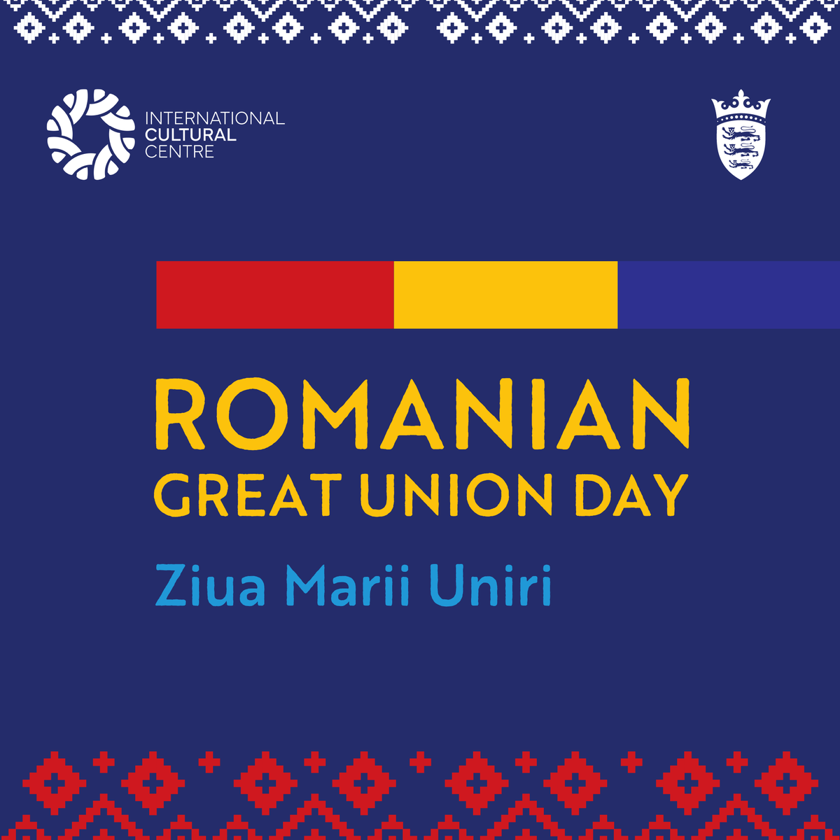 The Jersey ICC wishes a happy Romanian Great Union Day to all of our Romanian community in Jersey. 

Romania celebrates its Great Union Day on 1st Dec, which marks the country’s unification in 1918.

We're excited for our Great Union Day event this evening at the Merton Hotel!