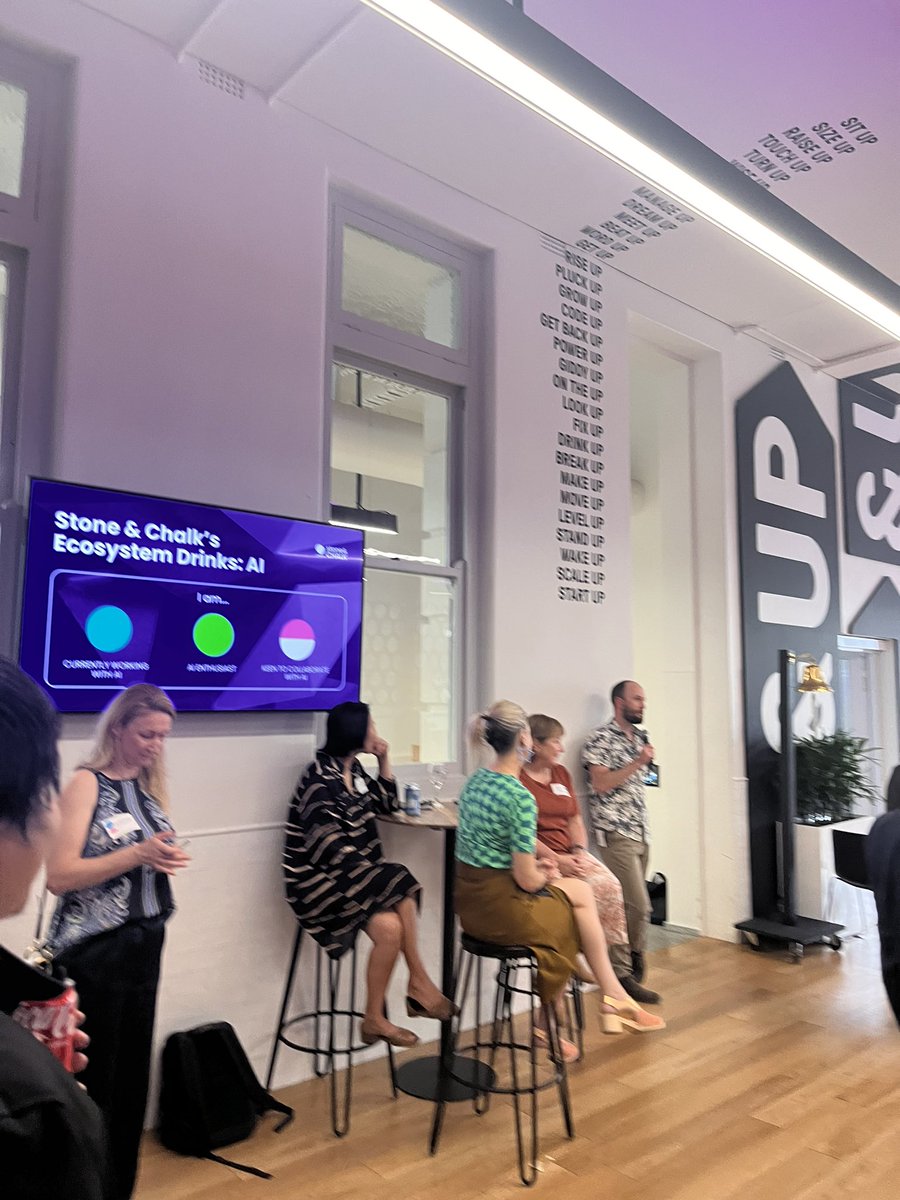 GeorgiaKenyon5's tweet photo. It was great to chat to some AI enthusiasts or founders within our @LotFourteen ecosystem at @stoneandchalk’s AI drinks event tonight! https://t.co/lQzK2PQBmv