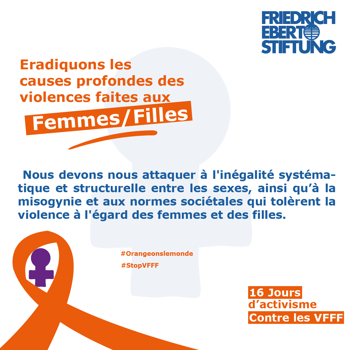La #violence fondée sur le #genre est un problème plus holistique. Ce sont les #normespatriarcales et l'#inégalité entre les sexes qui sont à la fois la cause et la conséquence des violences faites aux femmes. 
Pour changer la donne, nous devons nous attaquer à l'inégalité