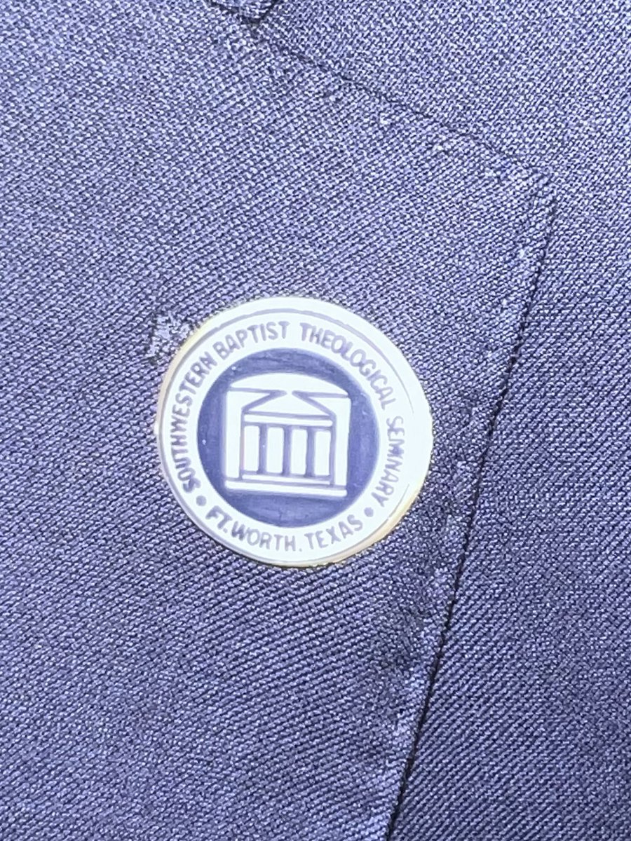 JamesASmithSr's tweet photo. Commencement Day at @SWBTS. Congrats to all the graduates! Continuing my tradition of wearing my Dad’s 1983 class ring and his old school seminary lapel pin during Commencement. https://t.co/s0UfkmZOPC