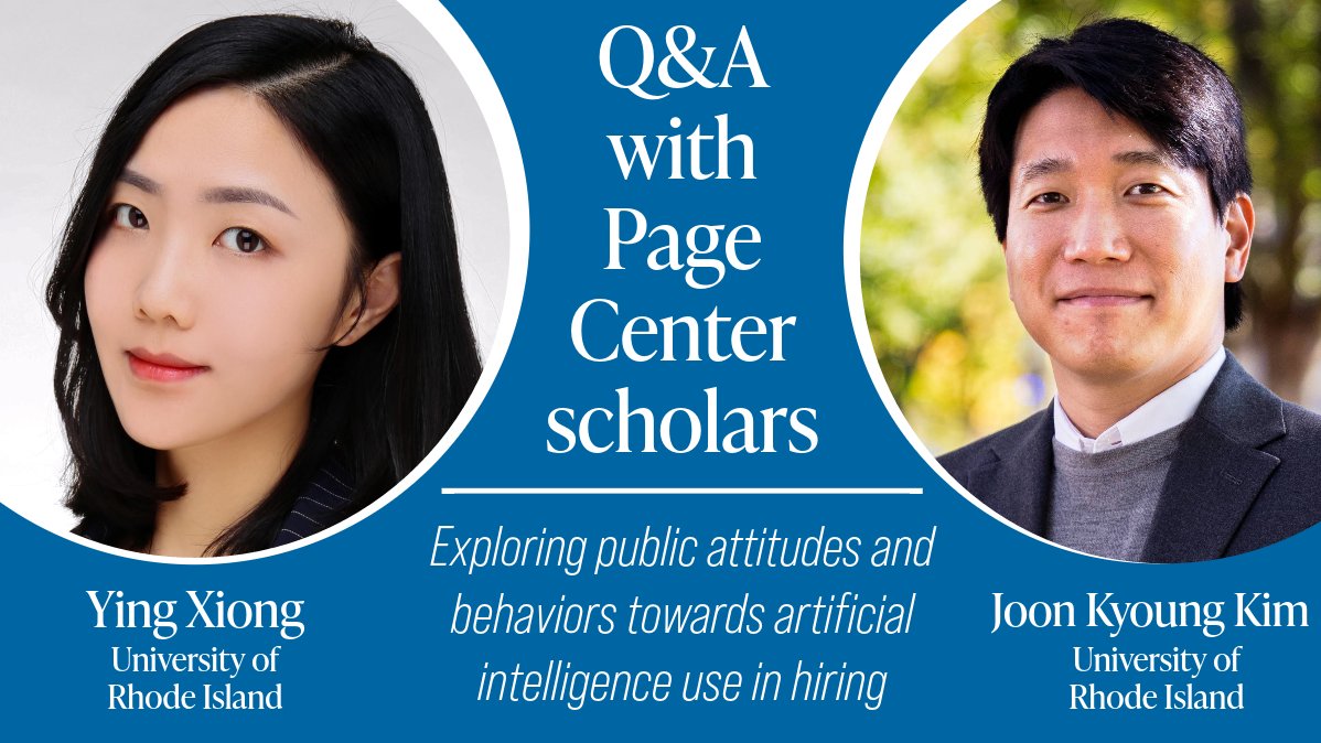 ICYMI Artificial intelligence is finding a role in nearly every major industry. Human resources is no different.
bellisario.psu.edu/page-center/ar…