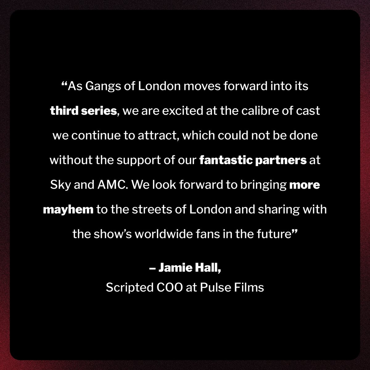 Pulse Films (@pulsefilms) on Twitter photo We’ve got new members joining the Gang! A big welcome to Andrew Koji, Richard Dormer, T’Nia Miller, Ruth Sheen and Phil Daniels who join the third series of <a href="/gangsoflondon/">Gangs of London</a>. We’ve got new members joining the Gang! A big welcome to Andrew Koji, Richard Dormer, T’Nia Miller, Ruth Sheen and Phil Daniels who join the third series of <a href="/gangsoflondon/">Gangs of London</a>.