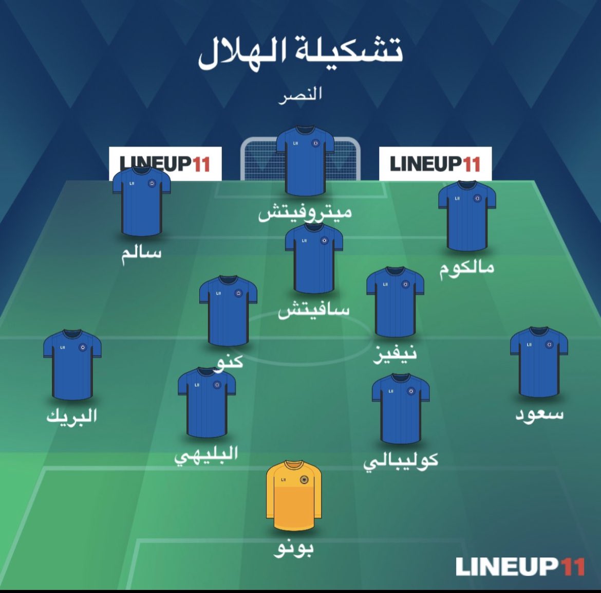 Nasser1433's tweet photo. @hasanalnaqour هذي افضل تشكيلة للعب اما النصر https://t.co/qPPw504m0v
